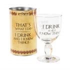 Game of Thrones, I drink and I know things, pohár na víno