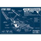 Star Trek poster blueprint, Enterprise NCC-1701