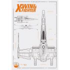 Star Wars Episode VII, X-Wing plan, plakát