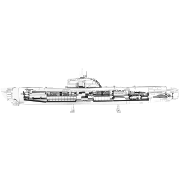Metal Earth, German U-boat Type XXI