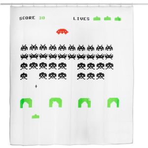 Space Invaders, sprchový závěs