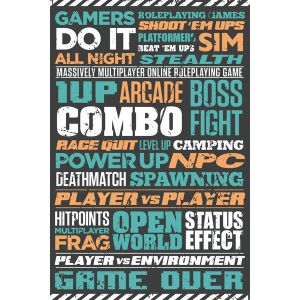 Gaming Typographic, plakát