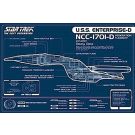Star Trek poster blueprint, Enterprise NCC-1701D