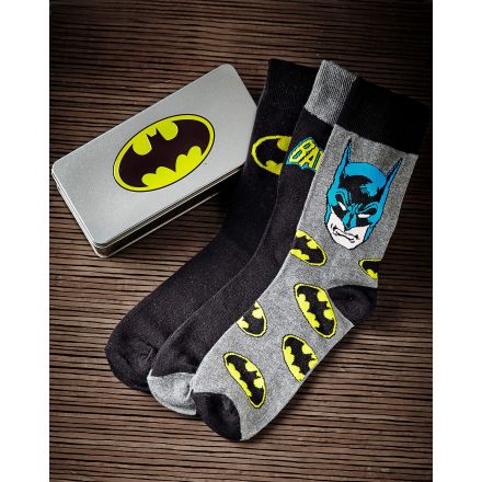 Batman, sada ponožek v plechové krabičce