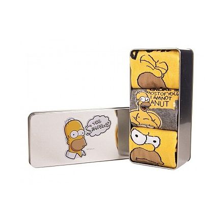 Simpsons, sada ponožek v plechové krabičce