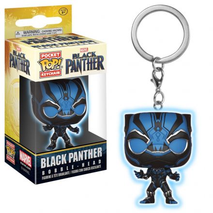 Marvel Black Panther POP! přívěšek Black Panther 4 cm svítící ve tmě