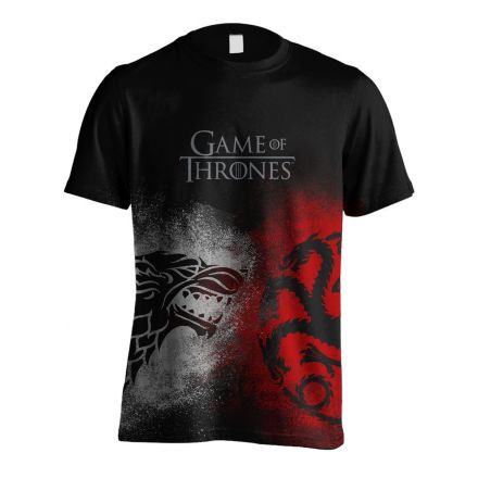 Game of Thrones, Stark a Targaryen logo, tričko